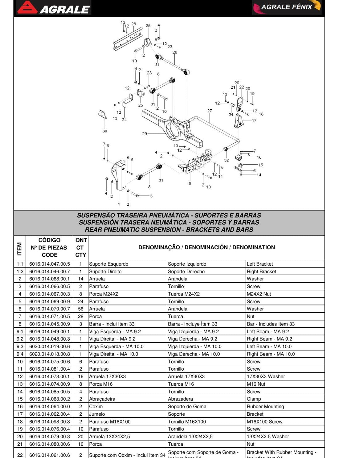 Catálogo de Peças Agrale Chassi MA 9.2 BL - 4.8H / MA 10.0 BL - 4.8H - Ônibus - página 2