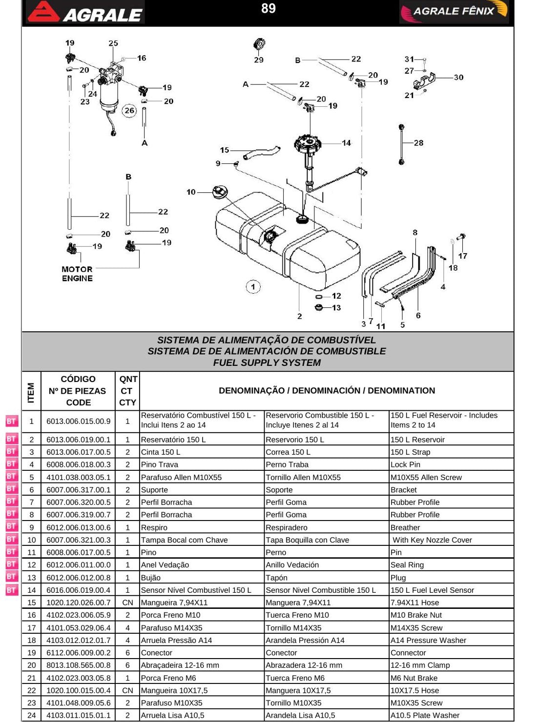 Catálogo de Peças Agrale Chassi MA 9.2 BL - 4.8H / MA 10.0 BL - 4.8H - Ônibus - página 3