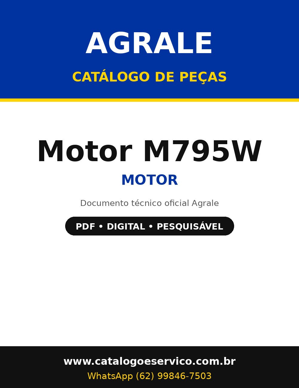 Catálogo de Peças Agrale Motor M795W - Motor