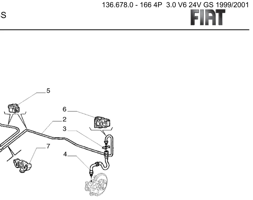 Página interna do Catálogo de Peças Alfa Romeo 166 3.0 V6 24V — Automóvel