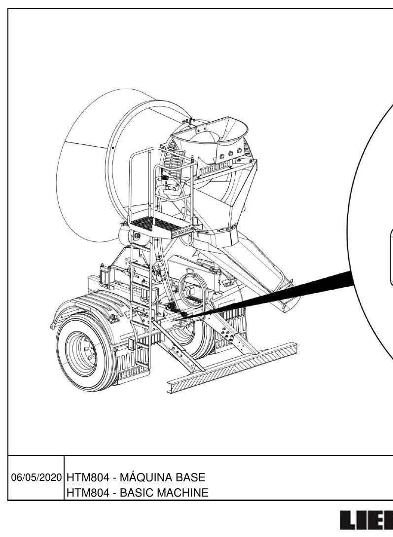 Página ilustrada do Catálogo de Peças Liebherr HTM 804 com as posições numeradas