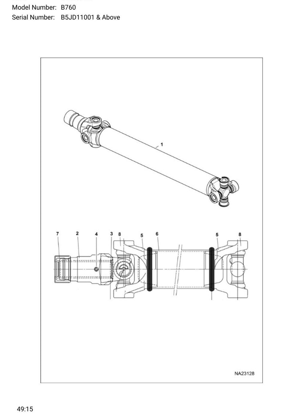 Catálogo de Peças Bobcat B760 — Peças da retroescavadeira Bobcat B760 (tração 4WD) - print 2