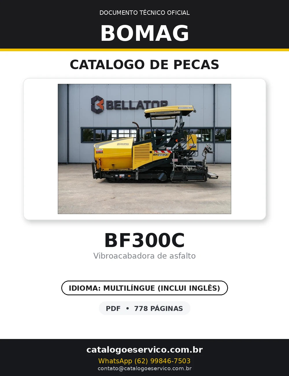 Catalogo De Peças BOMAG - BF300 C S340 TV - Compact Paver — capa