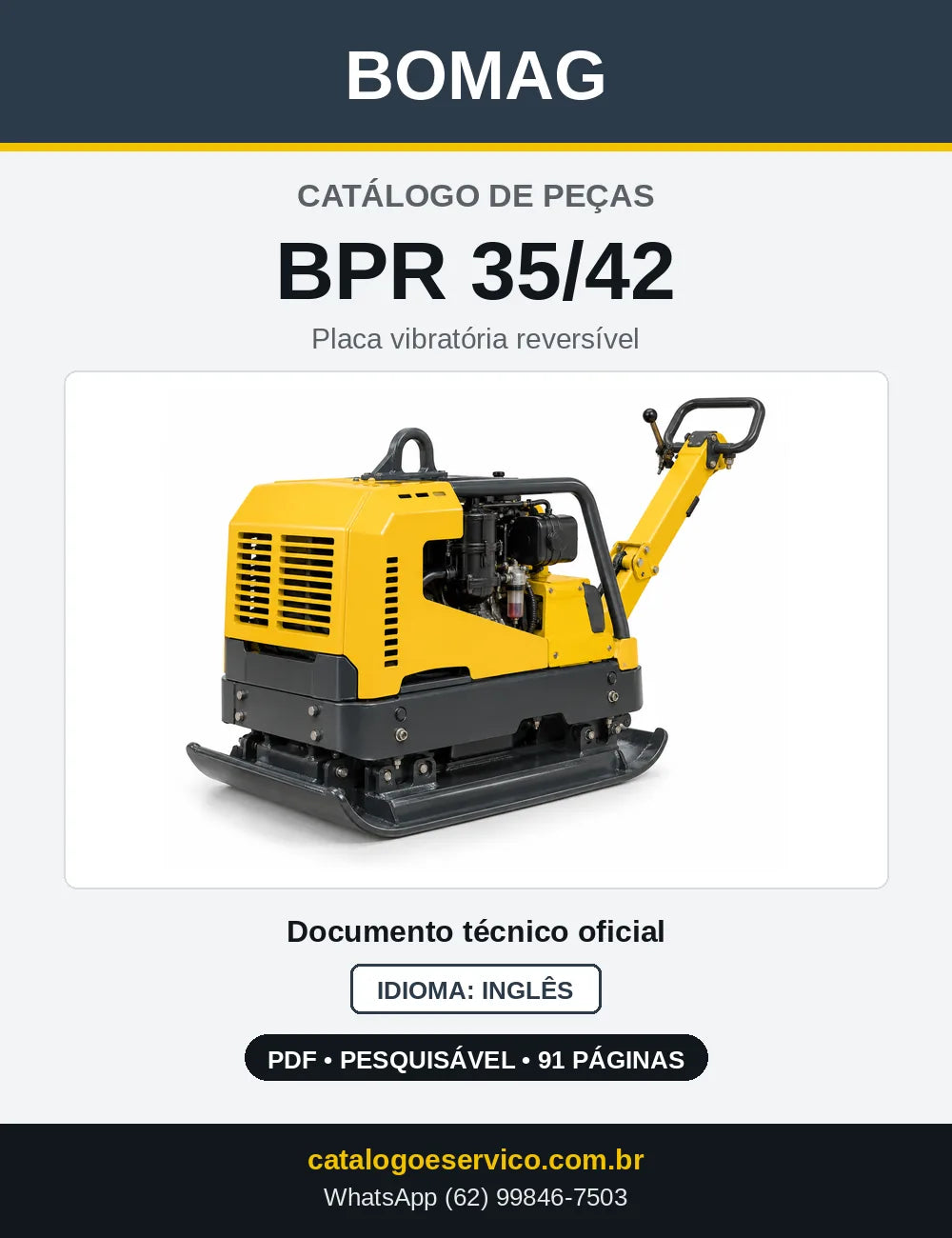 Capa do Catálogo de Peças Bomag BPR 35/42 em PDF