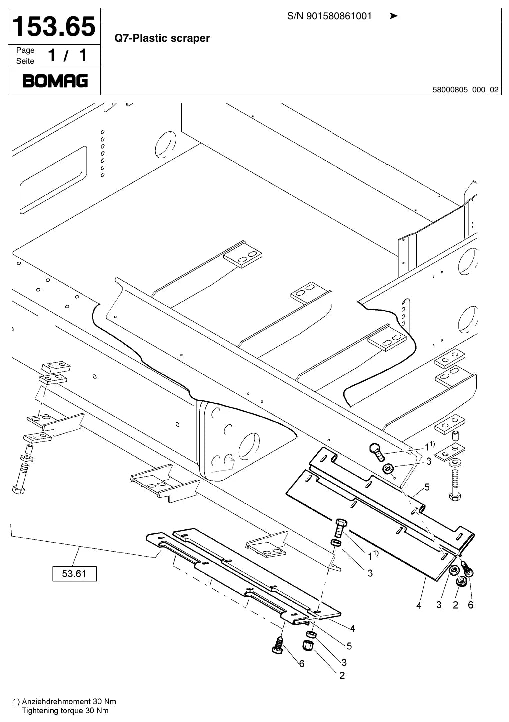 Página interna do Catálogo de Peças BOMAG BW 211 D-3 — Rolo compactador de 1 tambor