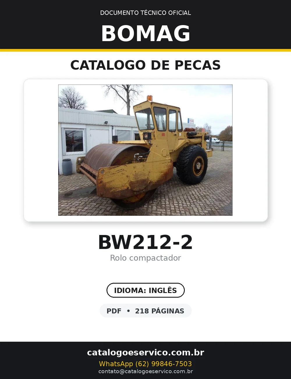 Catalogo De Peças BOMAG - BW212-2(2A) - Vibratory Roller — capa