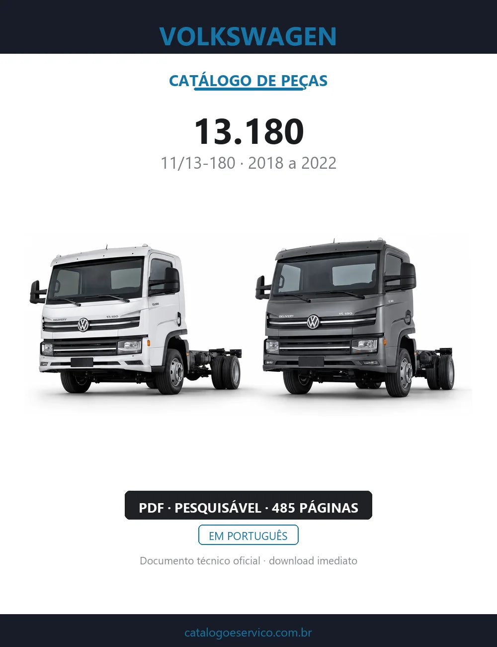 Catálogo de Peças Volkswagen 13.180 — capa