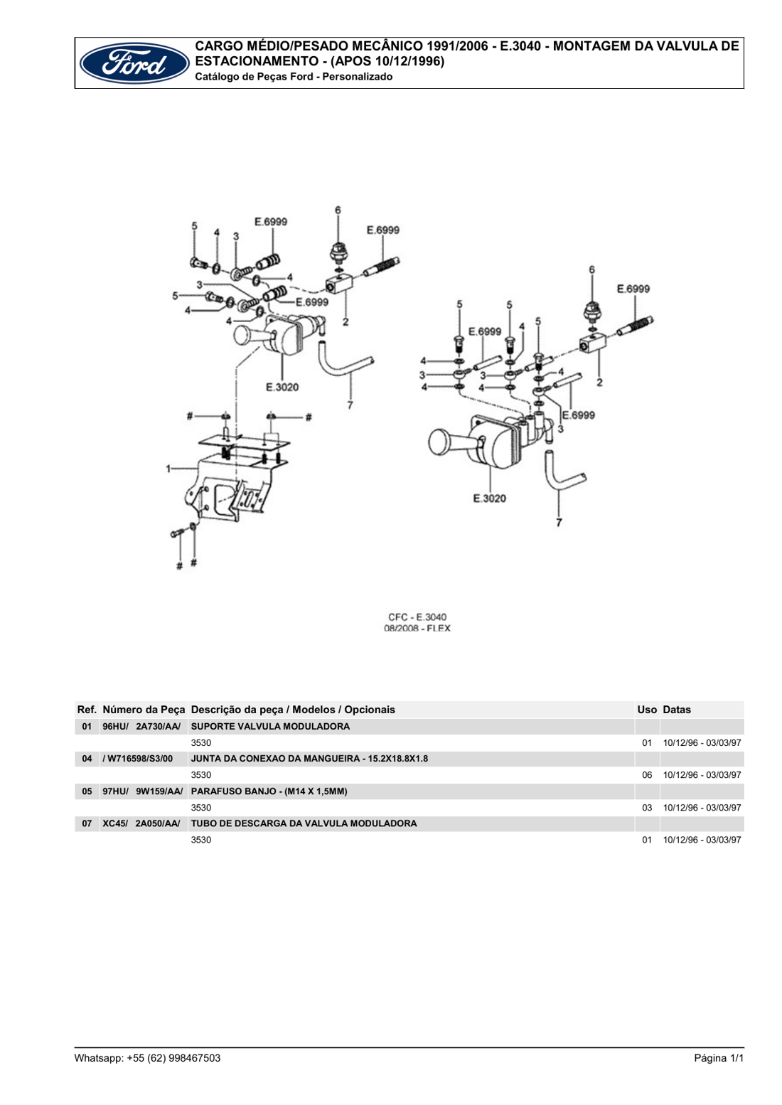 Catálogo de Peças Caminhão Ford 3530