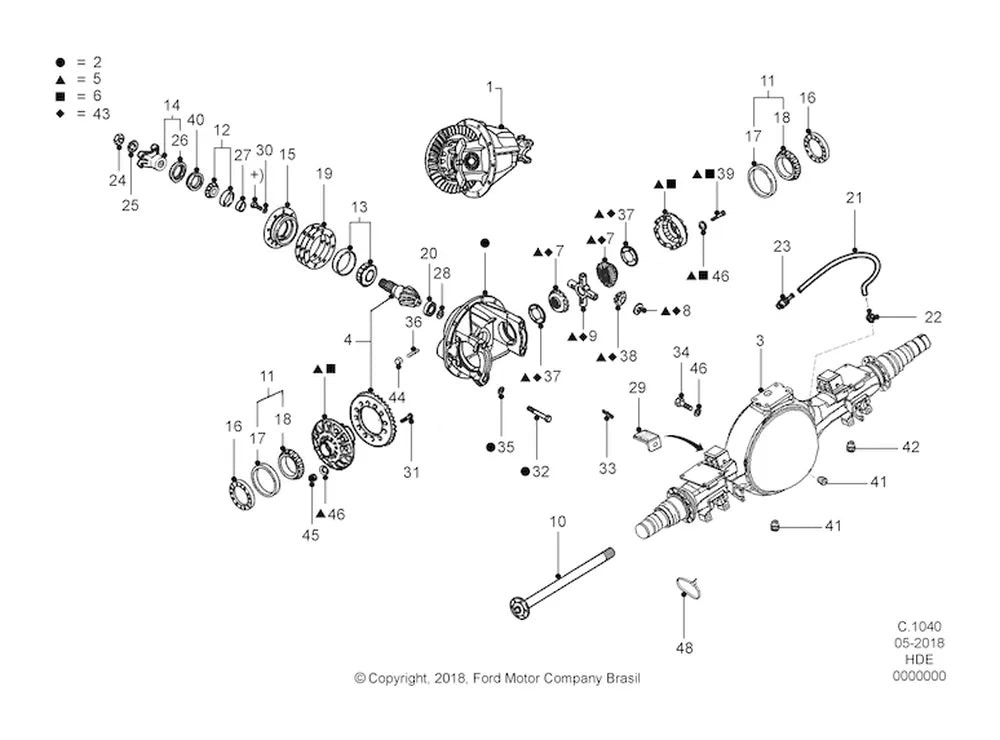 Catálogo de Peças Ford Cargo 2623 6x4 — vista explodida 2