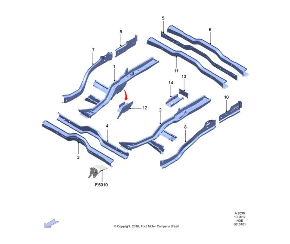 Catálogo de Peças Ford Cargo 2623 6x4 — vista explodida 4