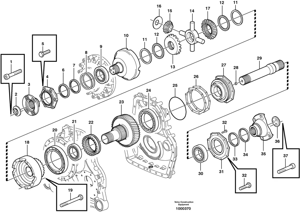 Vista explodida 3 — Volvo A25F