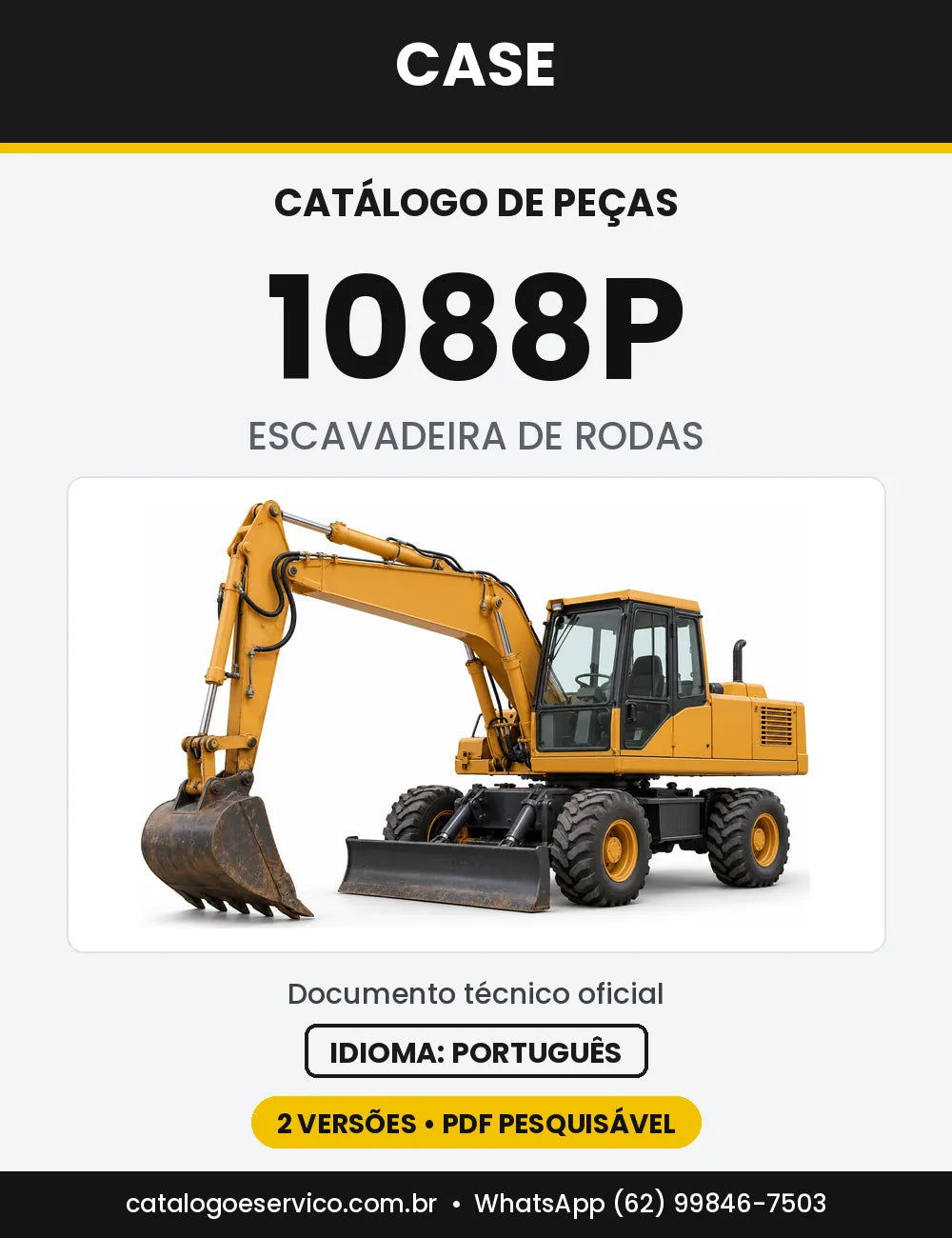 Catálogo de Peças Case 1088P — capa do catálogo em PDF