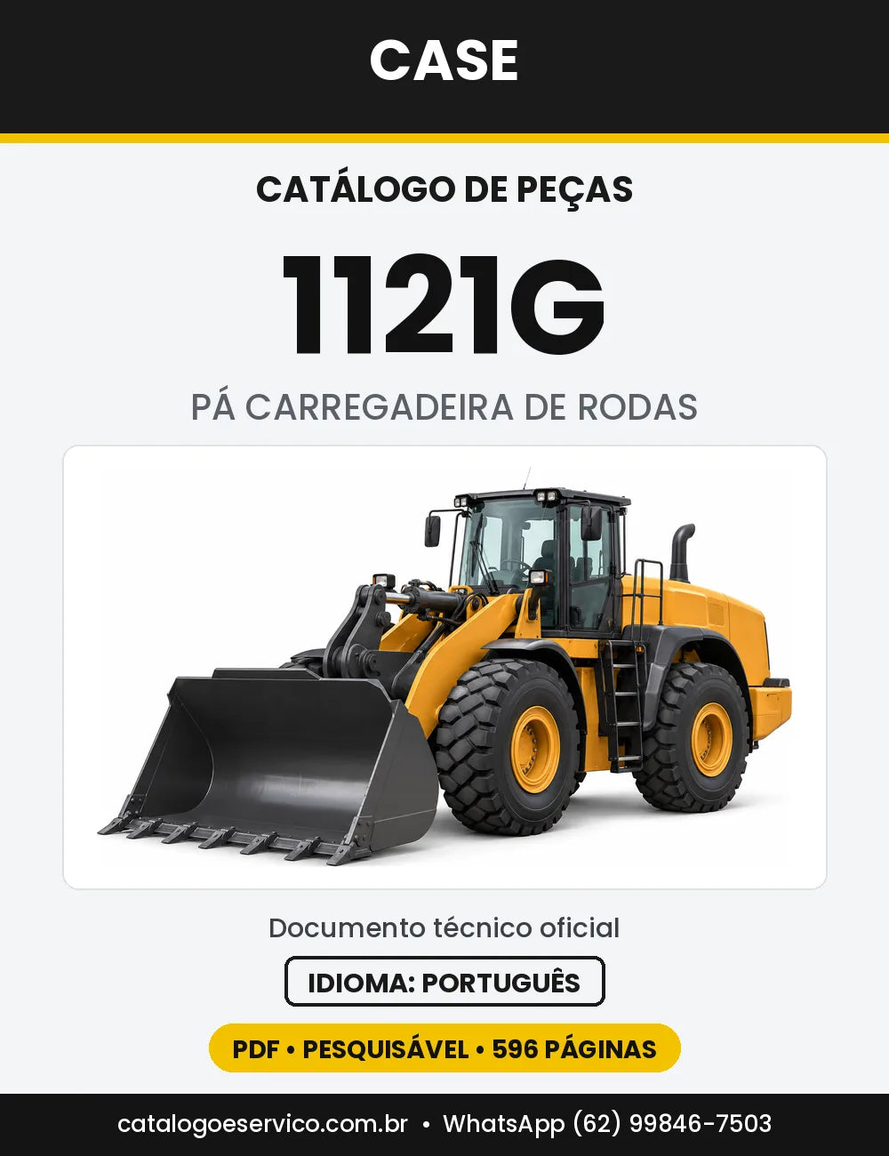 Catálogo de Peças Case 1121G — capa do catálogo em PDF