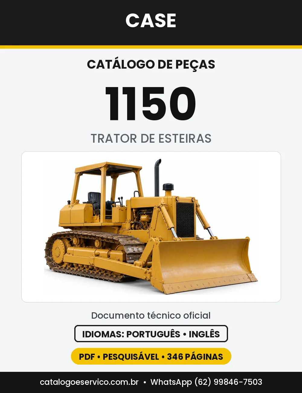 Catálogo de Peças Case 1150 — capa do catálogo em PDF