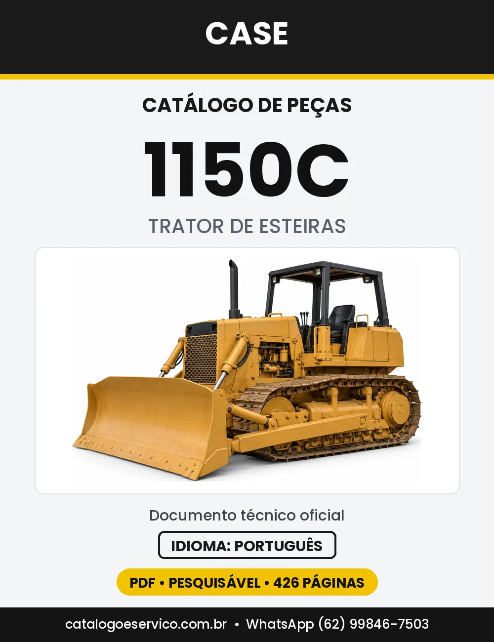 Catálogo de Peças Case 1150C — capa do catálogo em PDF