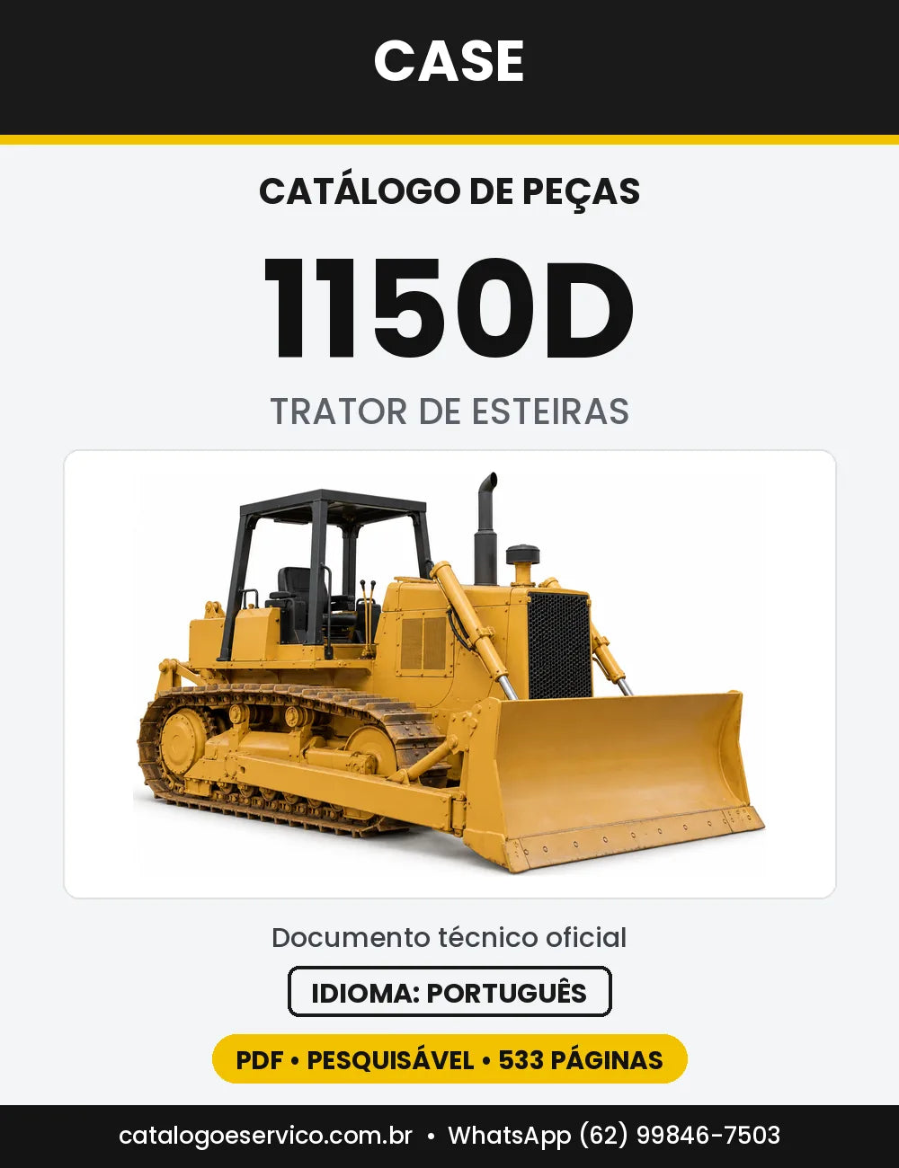 Catálogo de Peças Case 1150D — capa do catálogo em PDF