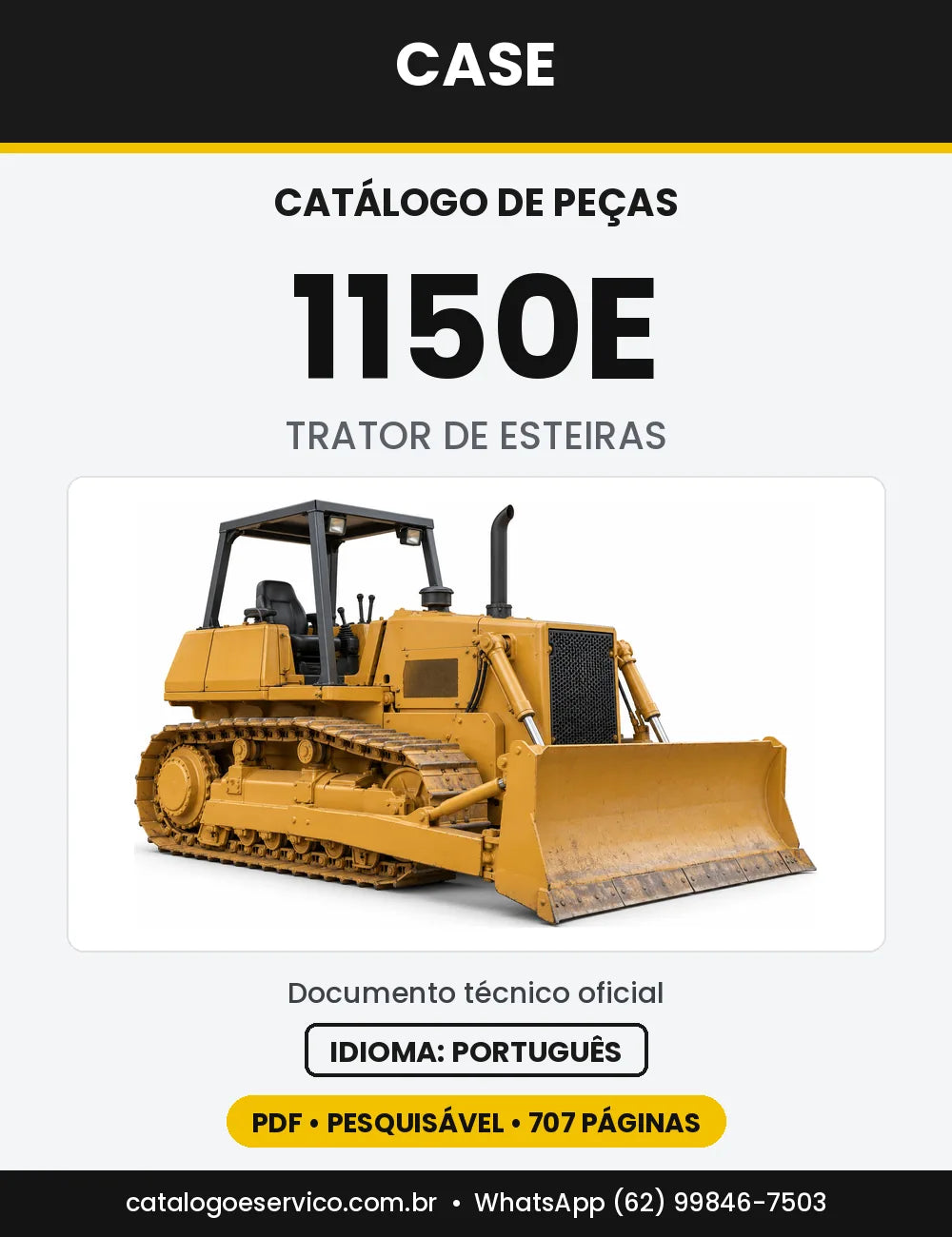 Catálogo de Peças Case 1150E — capa do catálogo em PDF
