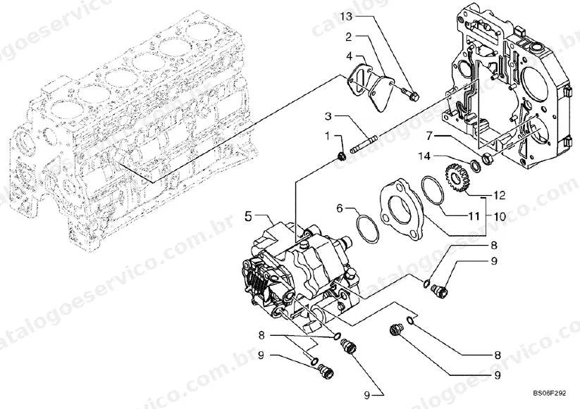 Catálogo de Peças Case 1150K Série 3 — vista explodida de peças, imagem 2