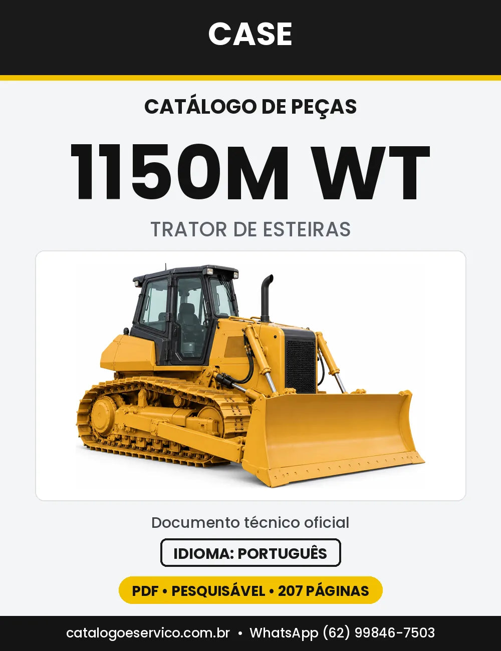 Catálogo de Peças Case 1150M (LT, WT, WT-LGP) — versão 1150M WT — Tier 4B, a partir de 2016