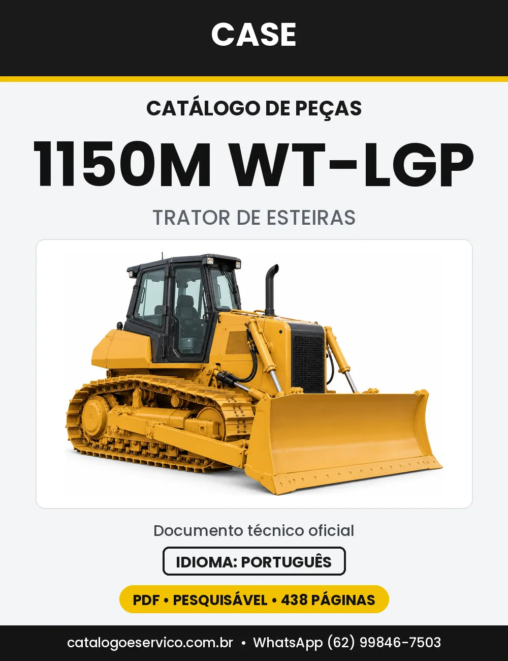 Catálogo de Peças Case 1150M (LT, WT, WT-LGP) — versão 1150M WT-LGP — América do Norte, 2015