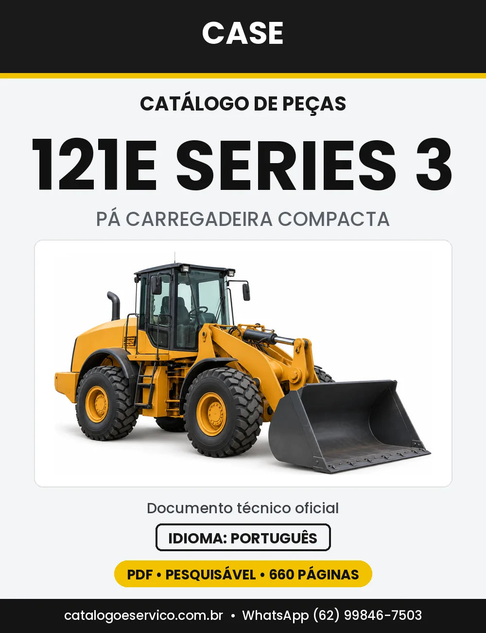 Catálogo de Peças Case 121E (Europa e Série 3 Tier 3) — versão 121E Série 3 — Tier 3 (2007-2014)