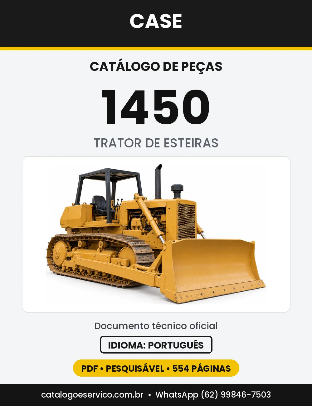 Catálogo de Peças Case 1450 — capa do catálogo em PDF
