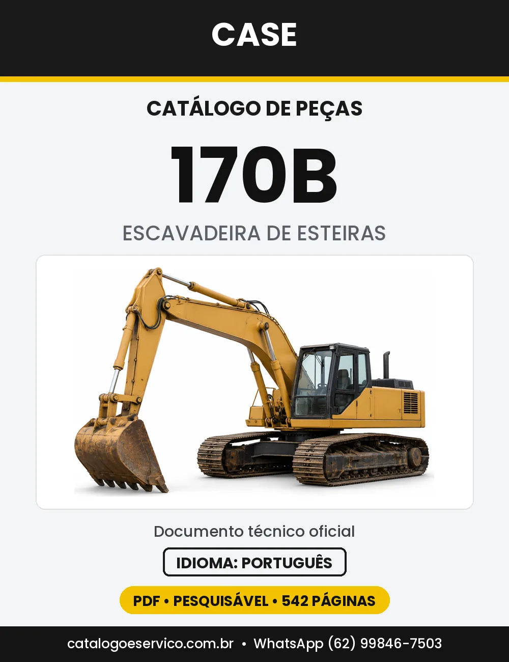 Catálogo de Peças Case 170B — capa do catálogo em PDF