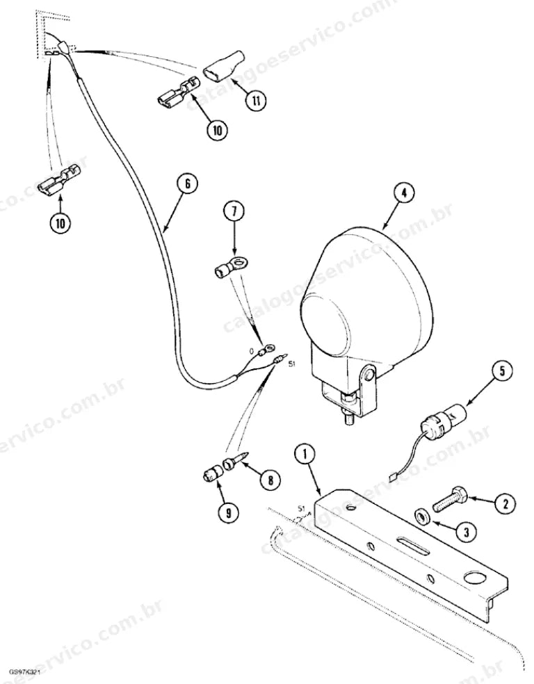 Catálogo de Peças Case 170C — vista explodida de peças, imagem 1