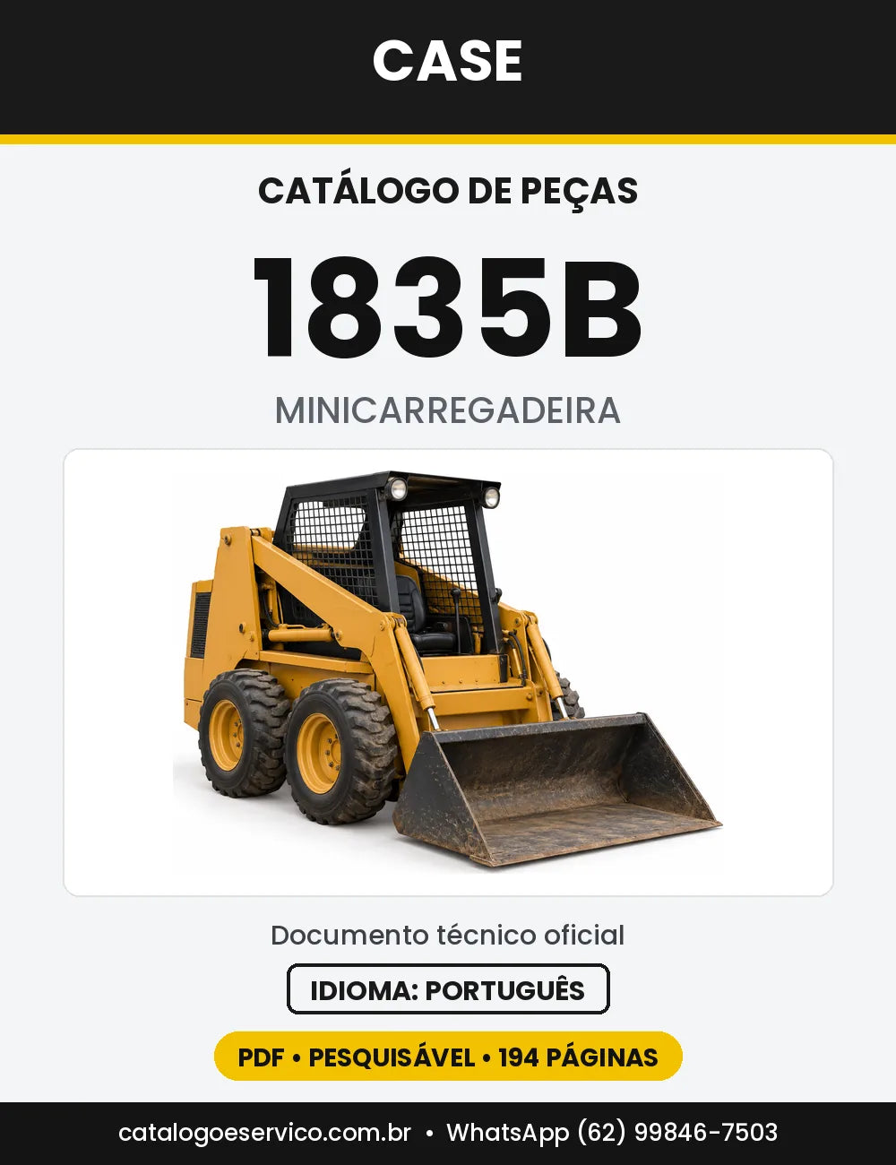 Catálogo de Peças Case 1835B — capa do catálogo em PDF
