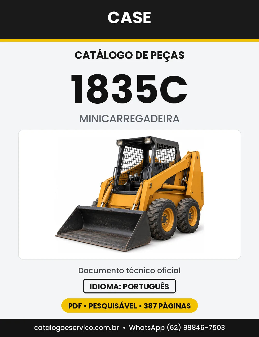 Catálogo de Peças Case 1835C — capa do catálogo em PDF