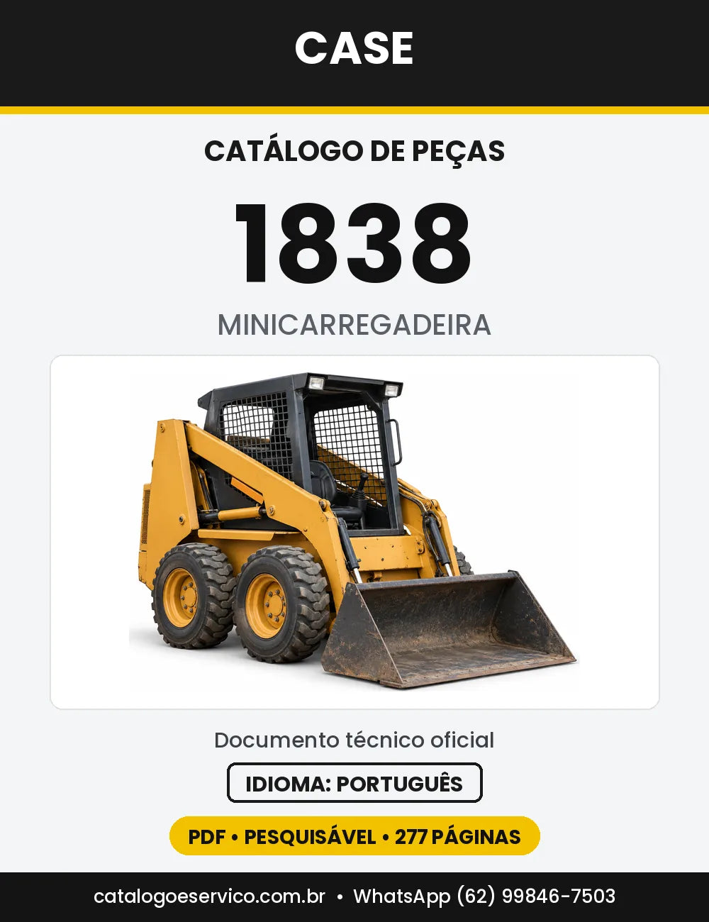 Catálogo de Peças Case 1838 — capa do catálogo em PDF