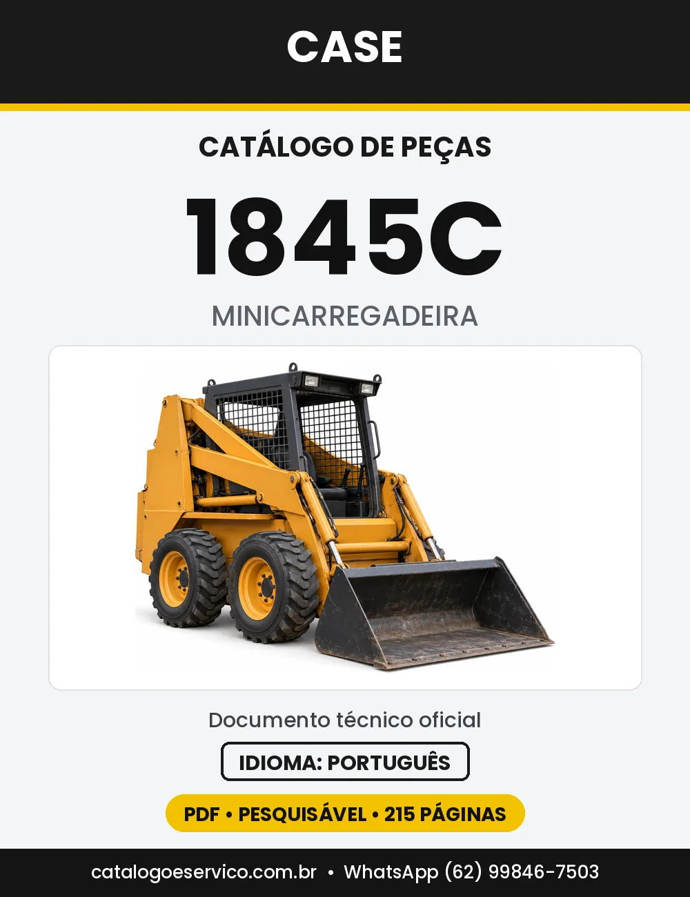 Catálogo de Peças Case 1845C — capa do catálogo em PDF