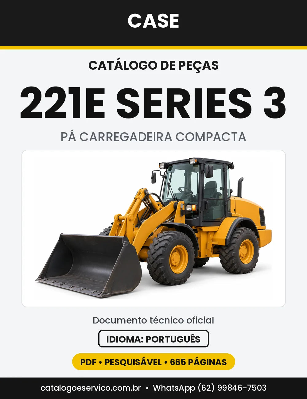 Catálogo de Peças Case 221E (Europa e Série 3 Tier 3) — versão 221E Série 3 — Tier 3 (2007-2014)