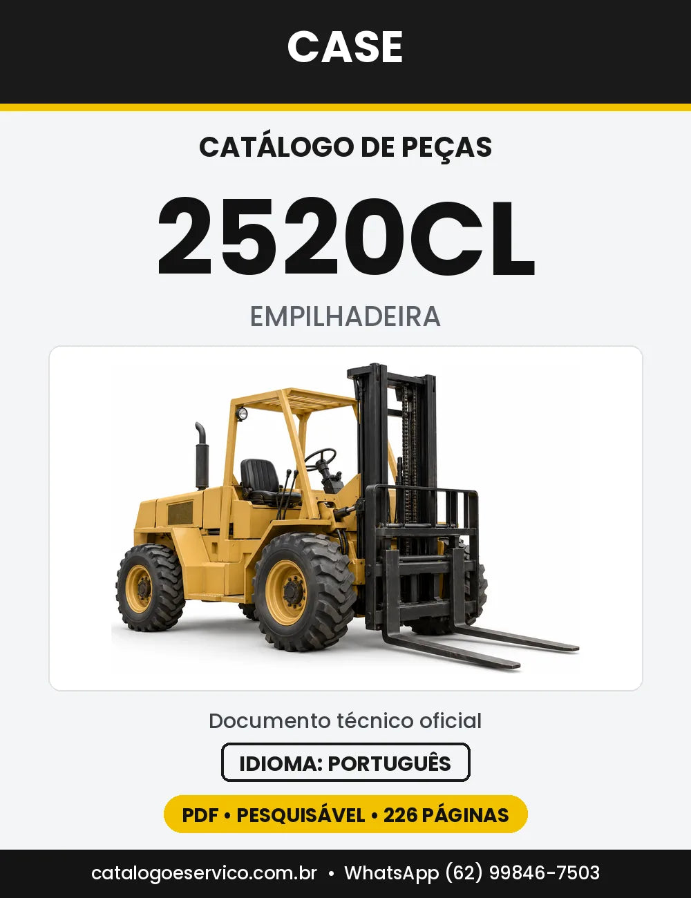 Catálogo de Peças Case 2520CL — capa do catálogo em PDF