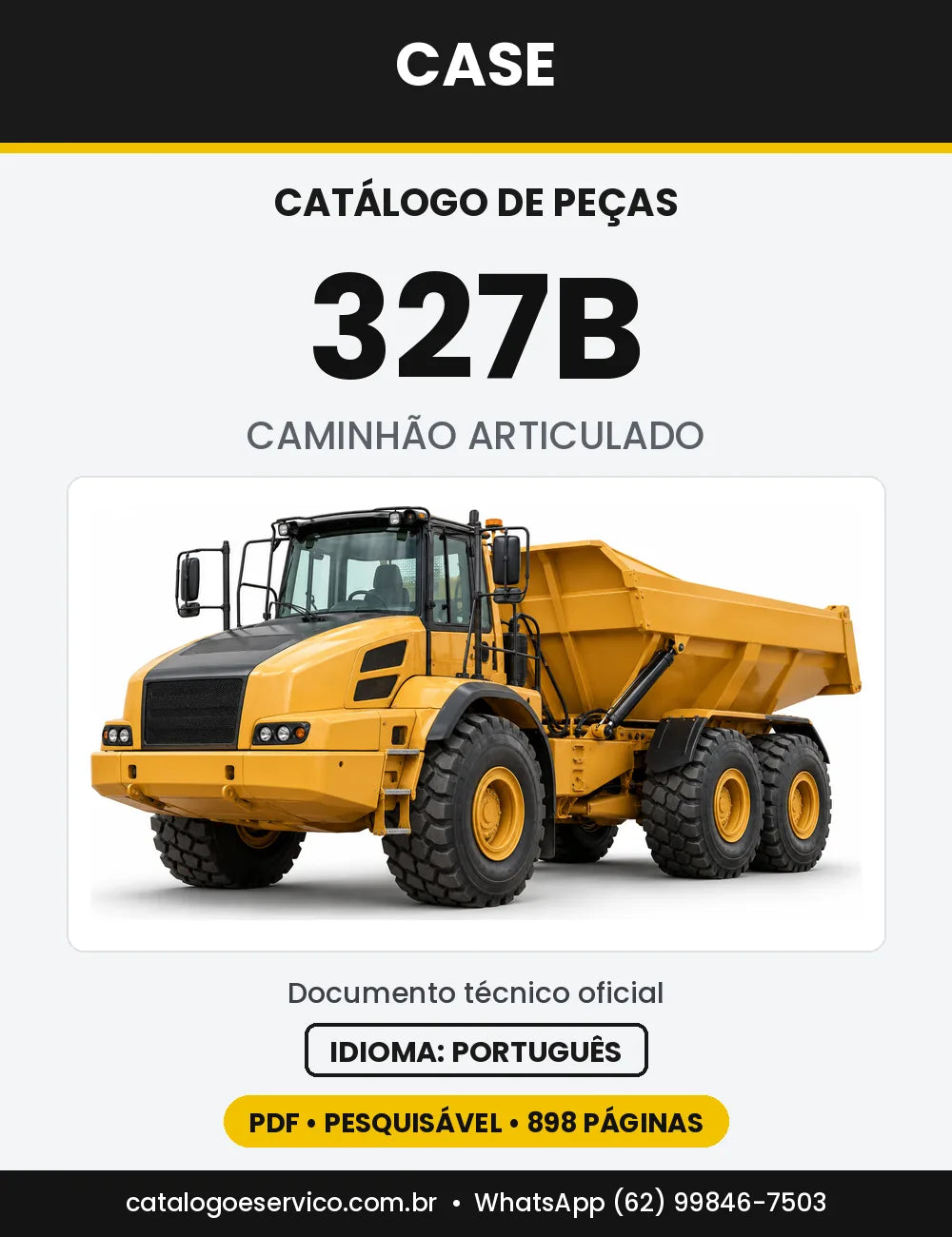 Catálogo de Peças Case 327B — capa do catálogo em PDF