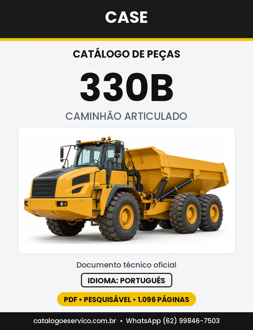 Catálogo de Peças Case 330B — capa do catálogo em PDF