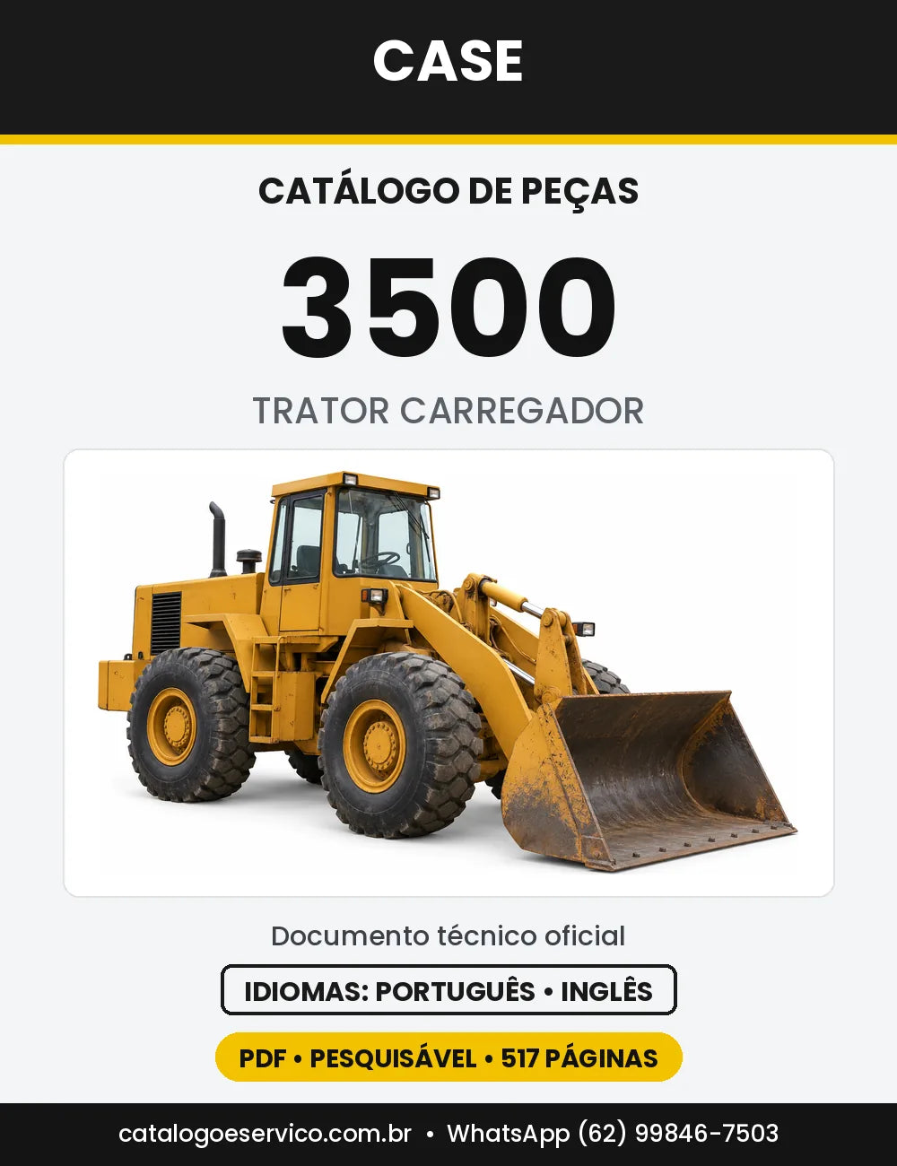 Catálogo de Peças Case 3500 — capa do catálogo em PDF