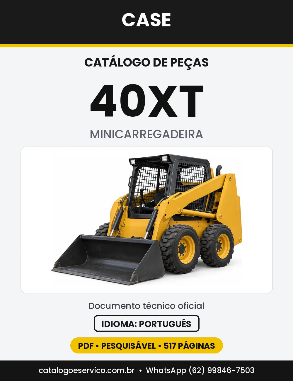 Catálogo de Peças Case 40XT — capa do catálogo em PDF