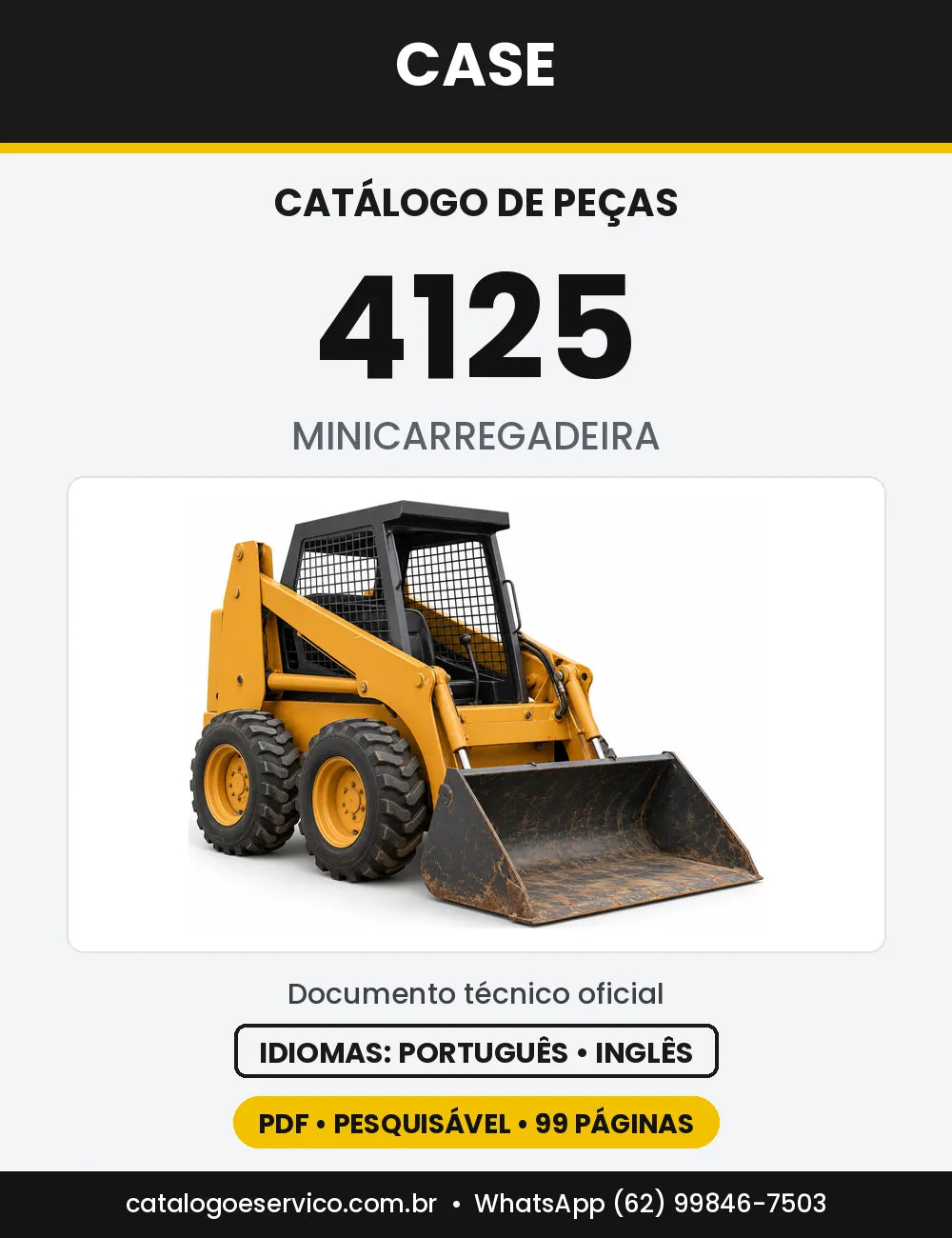 Catálogo de Peças Case 4125 — capa do catálogo em PDF