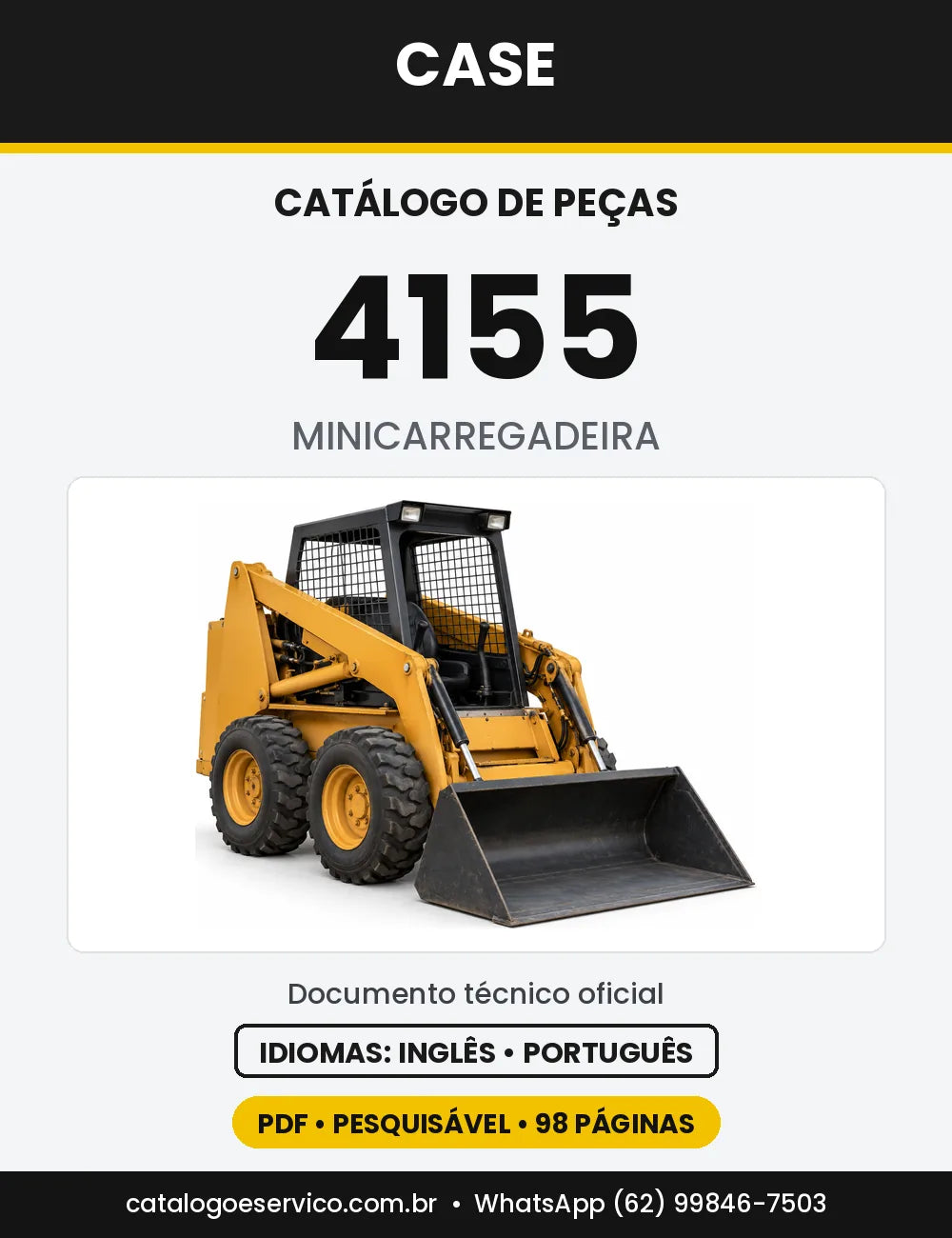 Catálogo de Peças Case 4155 — capa do catálogo em PDF