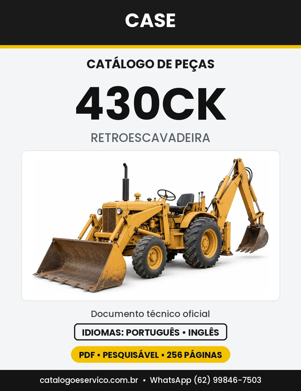 Catálogo de Peças Case 430CK — capa do catálogo em PDF