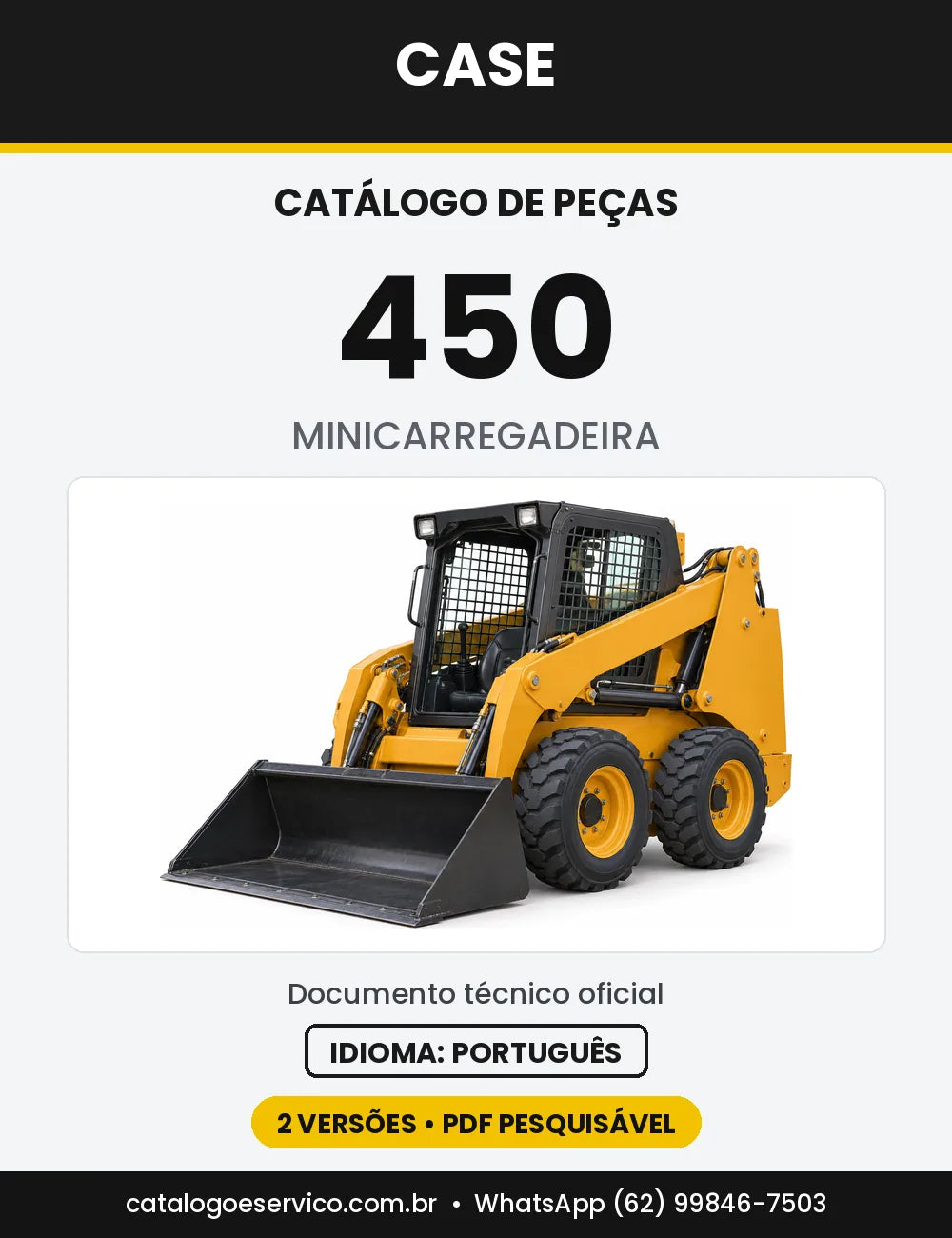 Catálogo de Peças Case 450 (Tier 2 e Tier 3 Série 3) — capa do catálogo em PDF