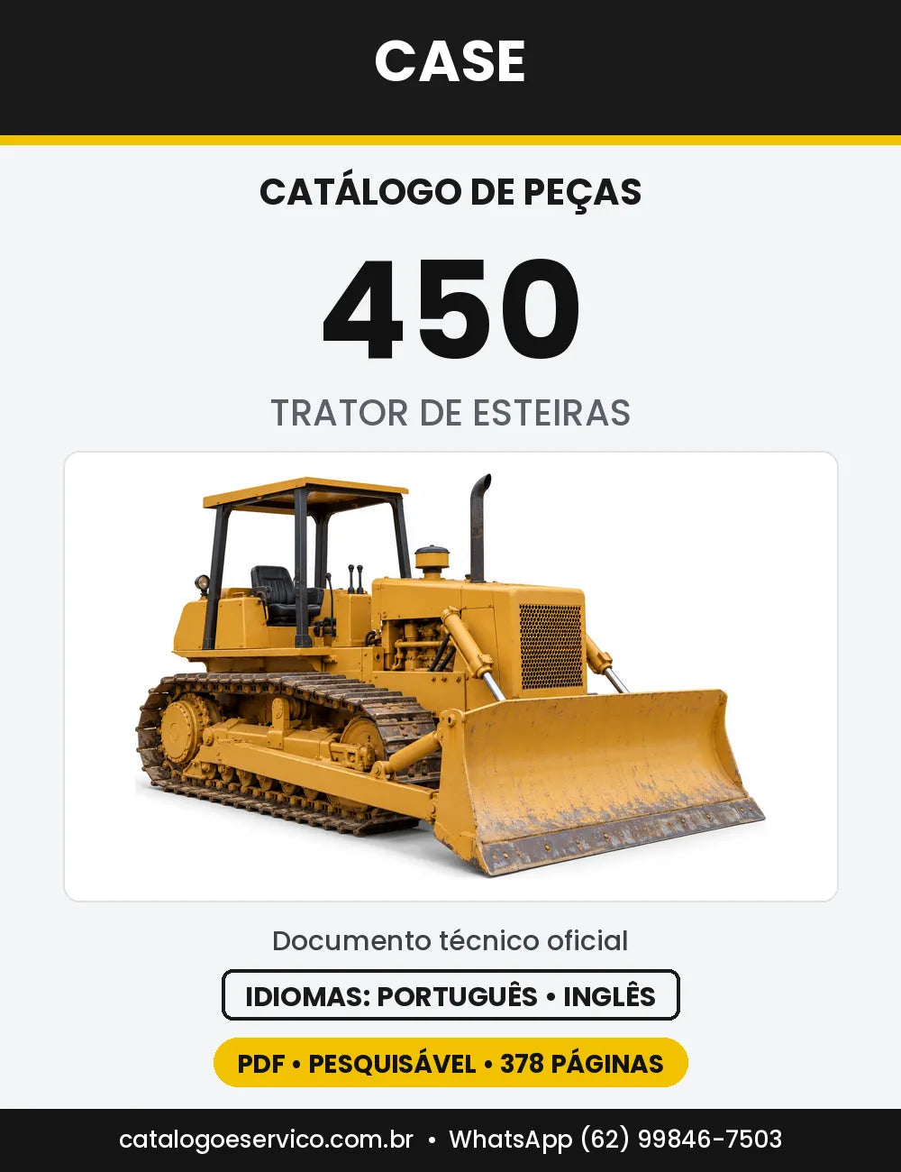 Catálogo de Peças Case 450 — capa do catálogo em PDF