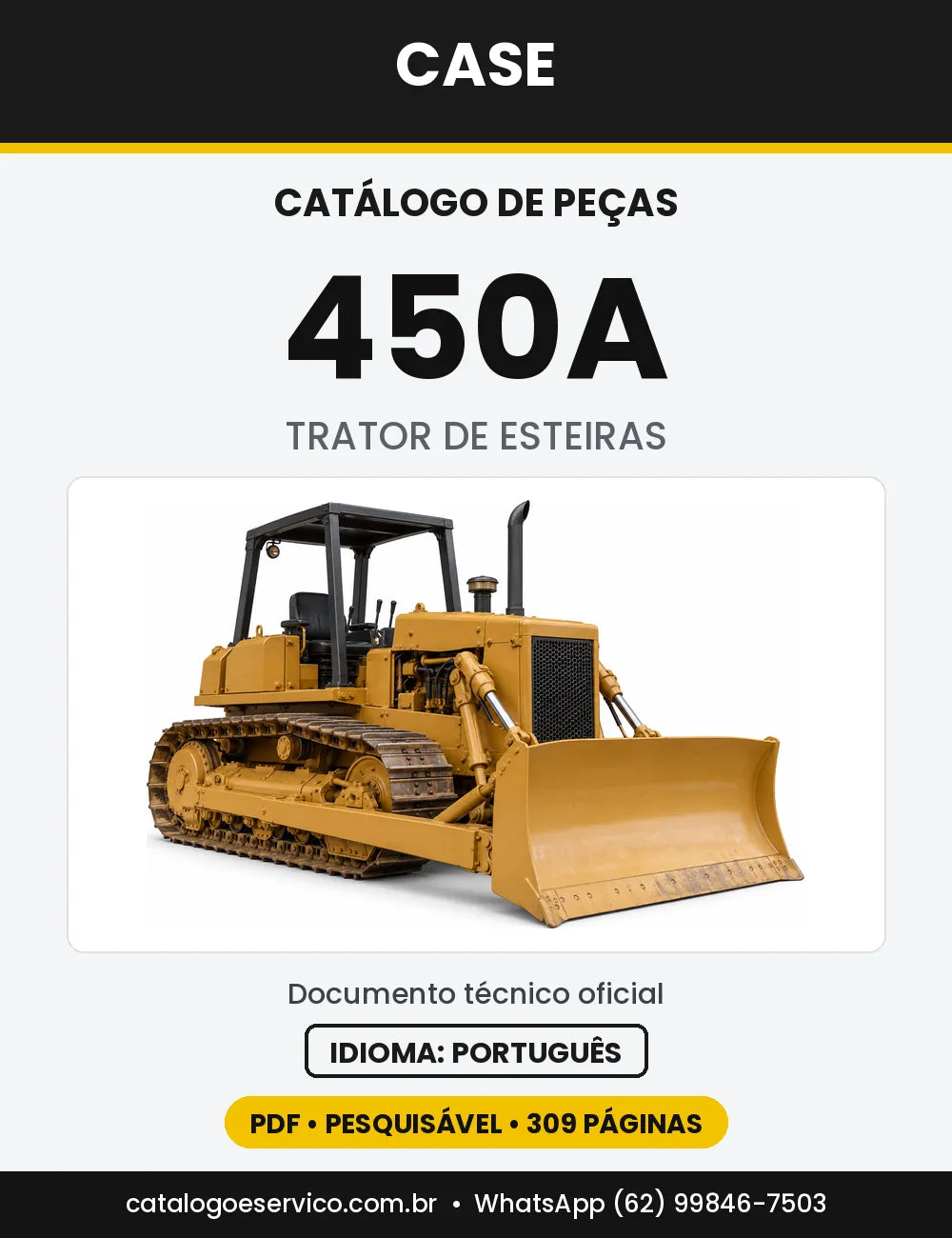 Catálogo de Peças Case 450A — versão 450A Europa — série 6350901 em diante
