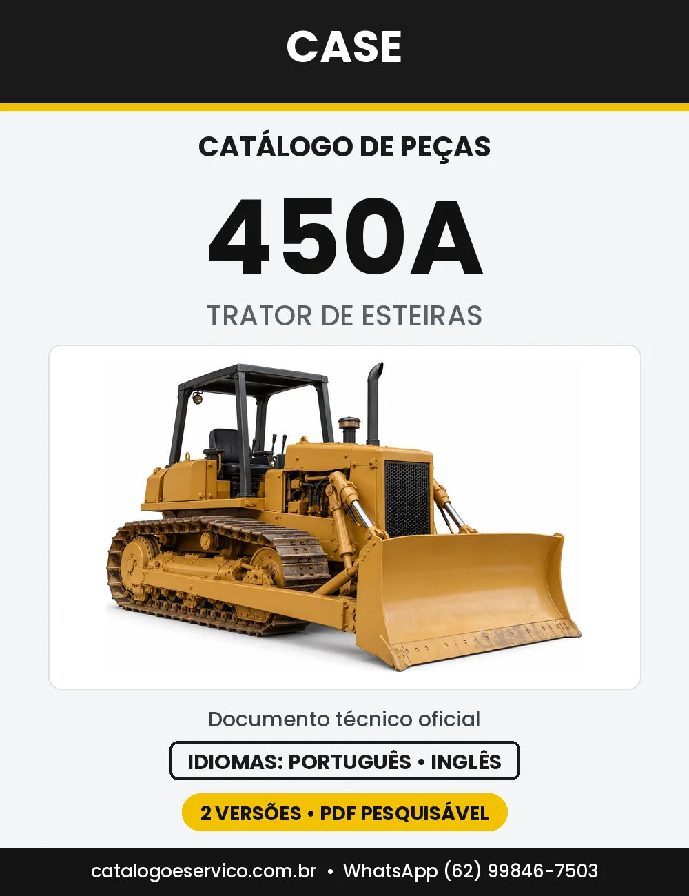 Catálogo de Peças Case 450A — capa do catálogo em PDF