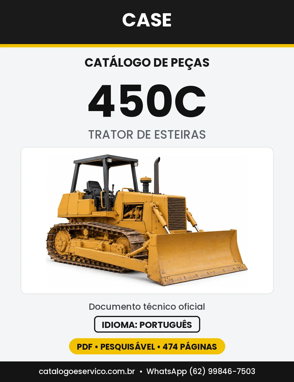 Catálogo de Peças Case 450C — capa do catálogo em PDF