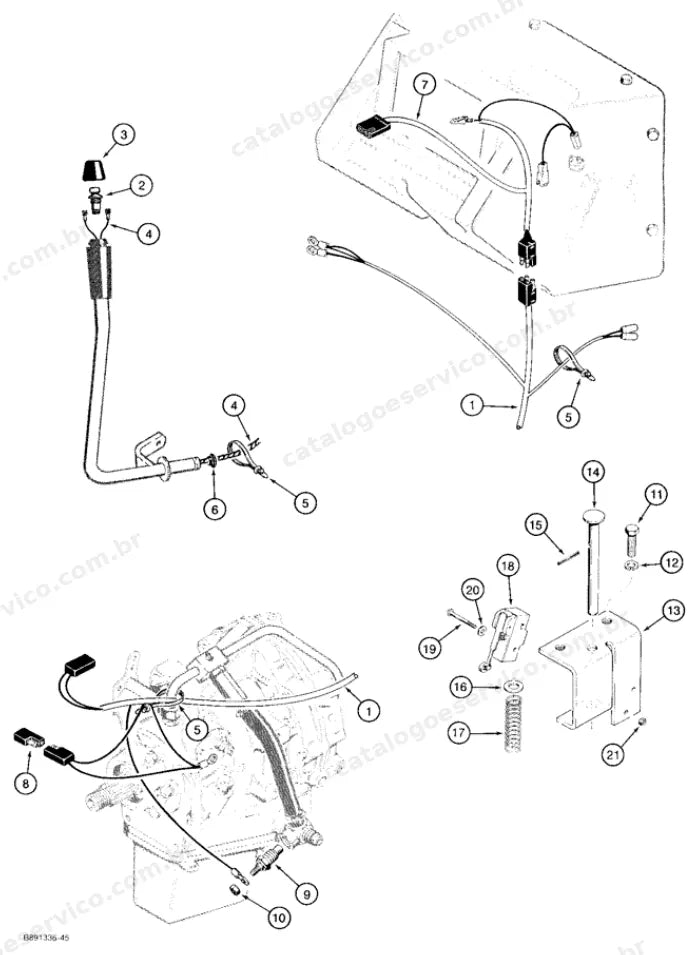 Catálogo de Peças Case 480F LL — vista explodida de peças, imagem 2
