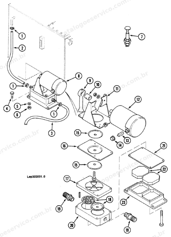 Catálogo de Peças Case 488CLS — vista explodida de peças, imagem 1