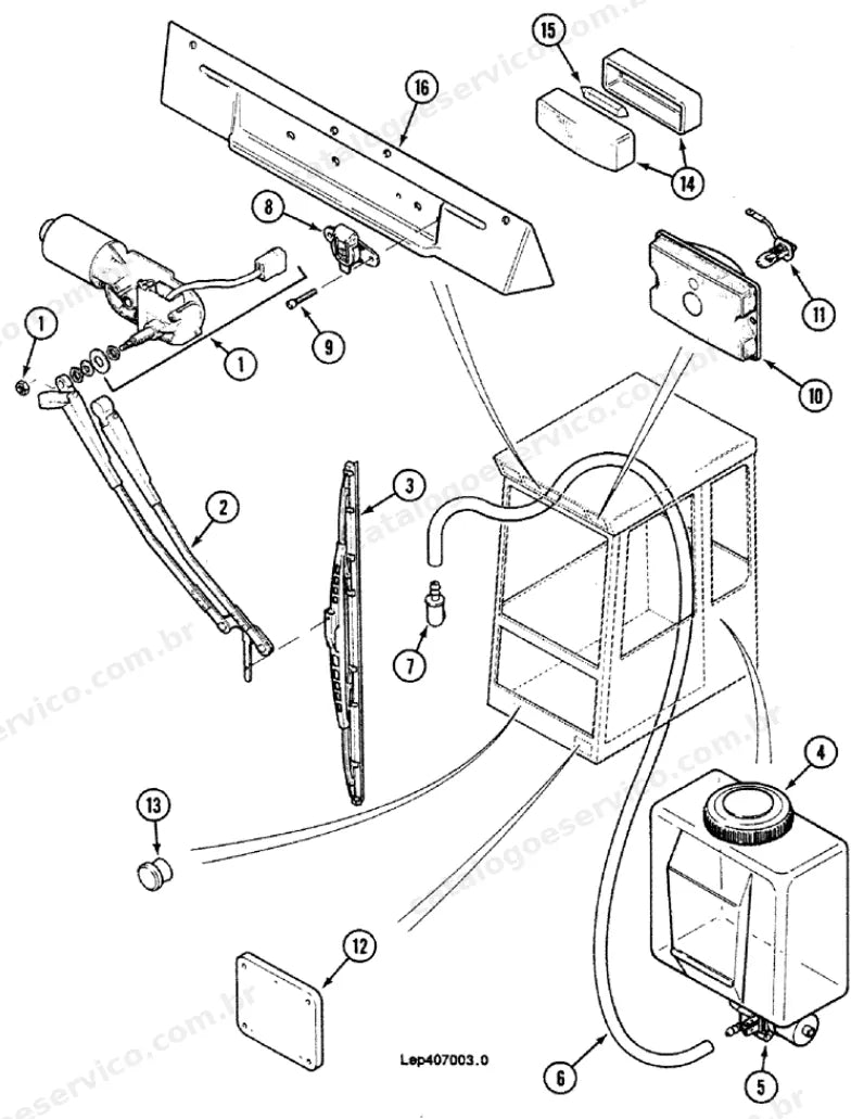 Catálogo de Peças Case 488CLS — vista explodida de peças, imagem 2