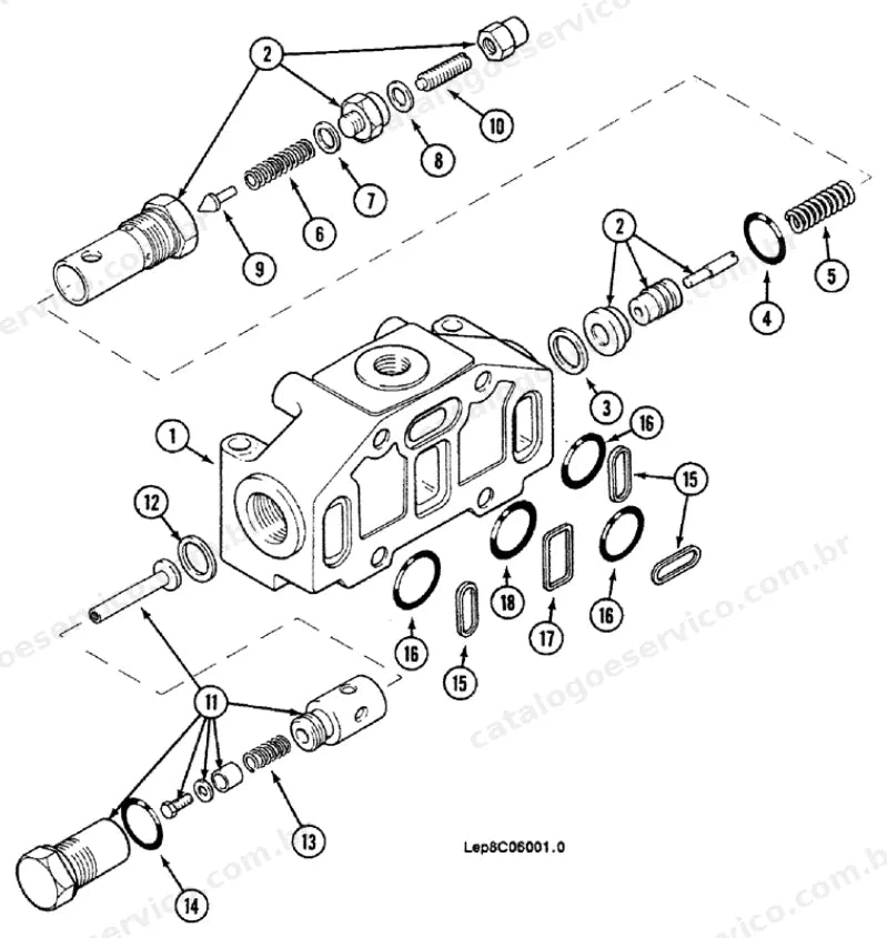 Catálogo de Peças Case 488CLS — vista explodida de peças, imagem 3